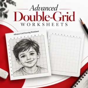 Advanced Double-Grid Portraits Worksheets